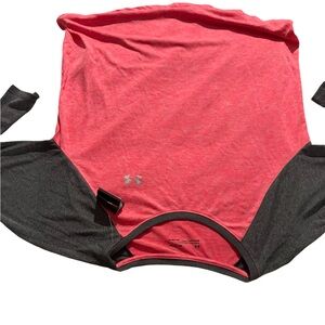 Under Armour Heather Pink Athletic Tee with Charcoal Trim